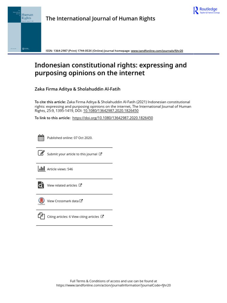 Indonesian Rights and Internet Expression | PDF | Defamation | Freedom ...