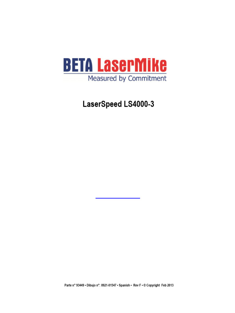Guía del operador LaserSpeed LS4000-3 | PDF | Software | Láser