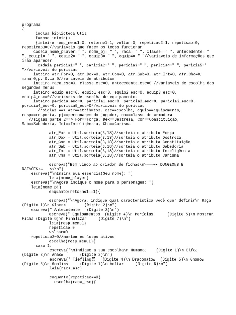 Criador de Fichas para RPG | PDF | Armaduras