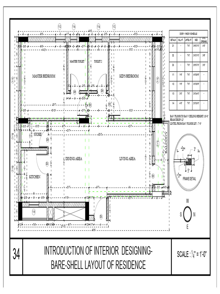 Interior Design Layout and Dimensions | PDF