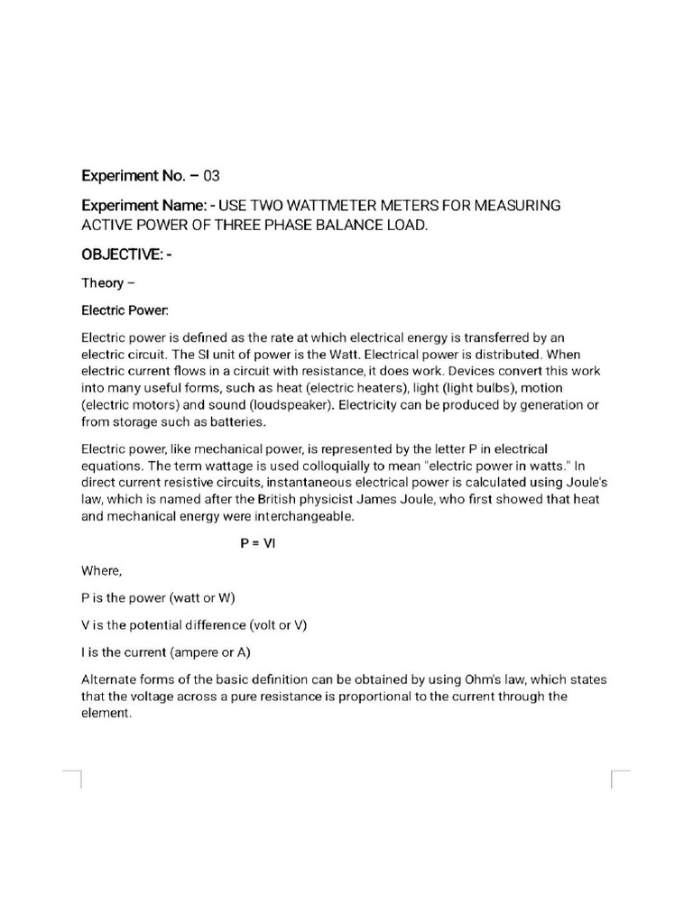 Eem Lab Experiment No 3 | PDF