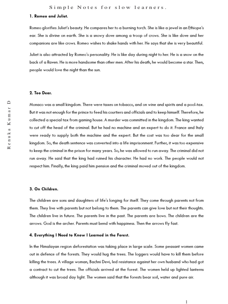 Simple Notes for Slow Learners | PDF | Forests