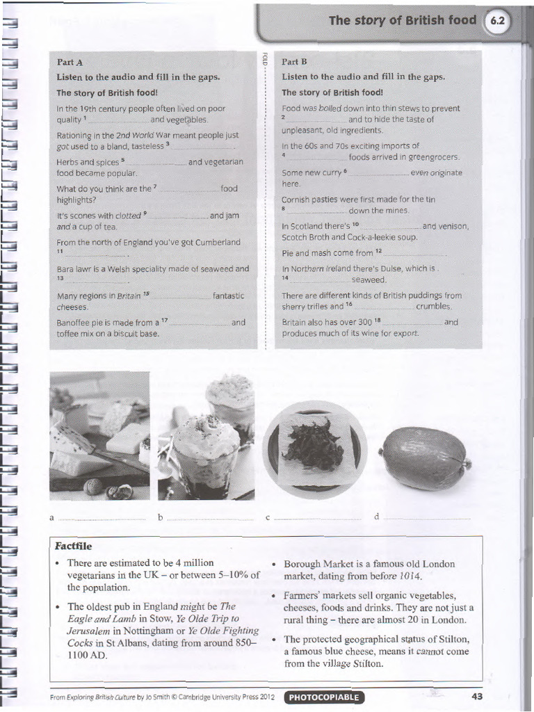 British Food Worksheet | PDF