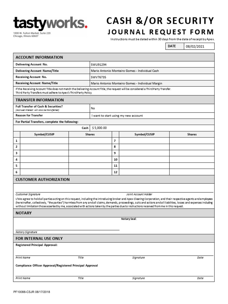 Internal Transfer Request | PDF
