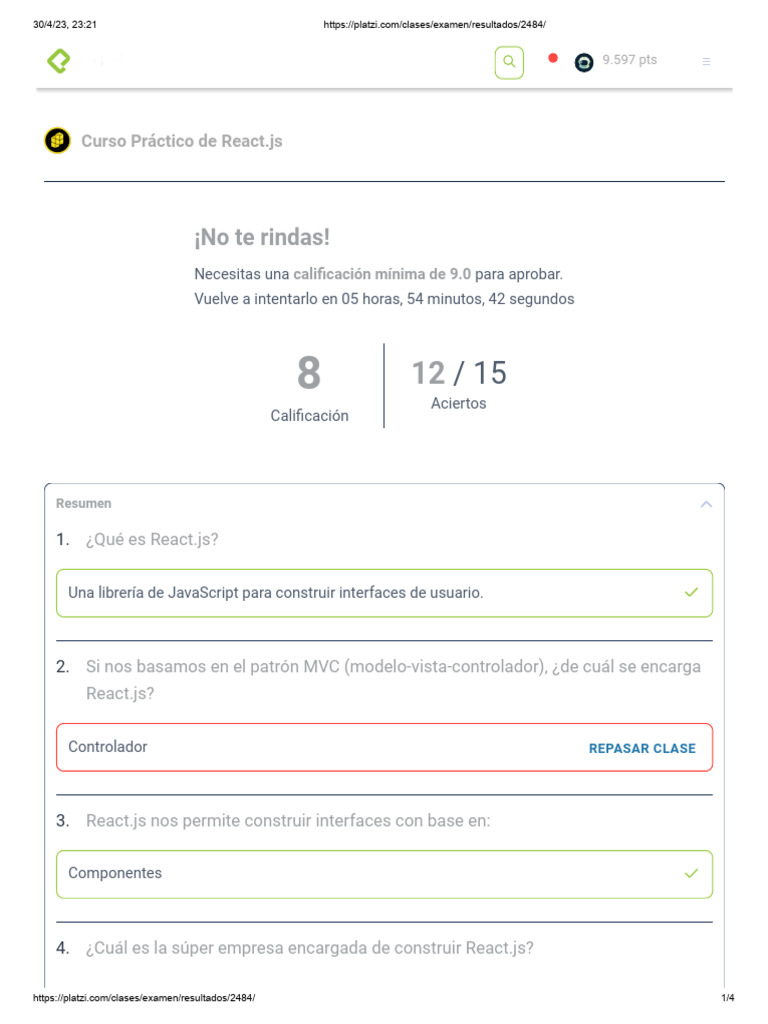 Curso Práctico de React.js: Examen y Resumen | PDF | Desarrollo web ...