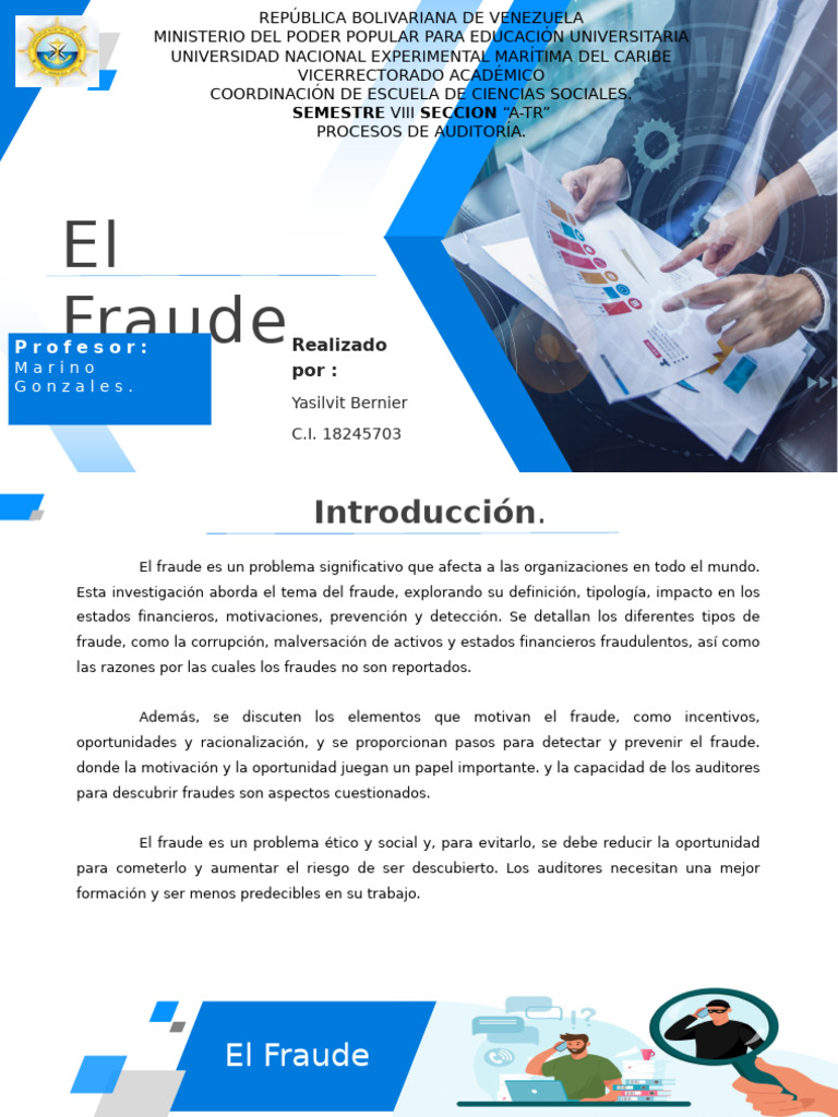 Tipos y Prevención del Fraude Financiero | PDF | Fraude | Malversación