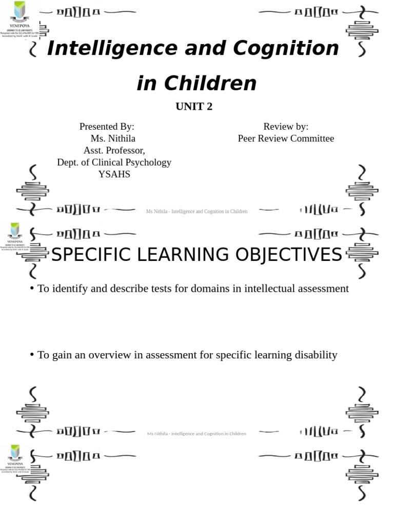 Intelligence Assessment in Children | PDF | Intelligence Quotient ...