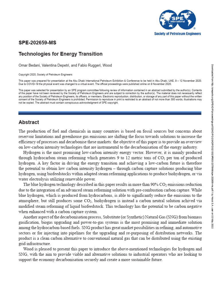 Low-Carbon Technologies for Energy Transition | PDF | Gasification | Biogas
