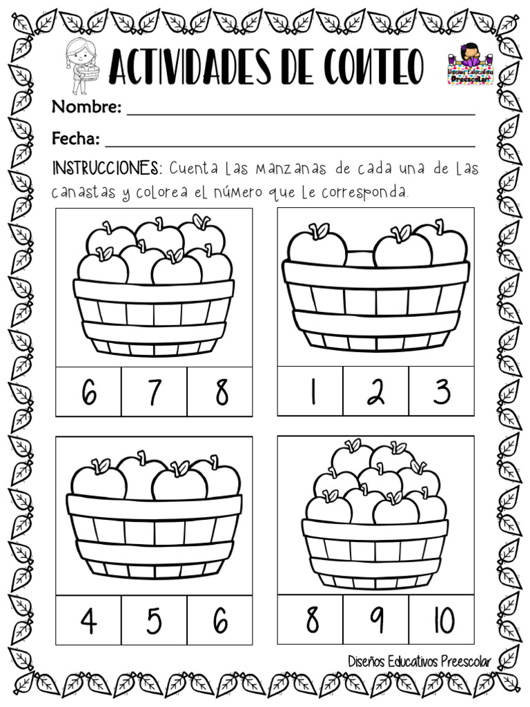 Actividades de Conteo para Preescolar | PDF