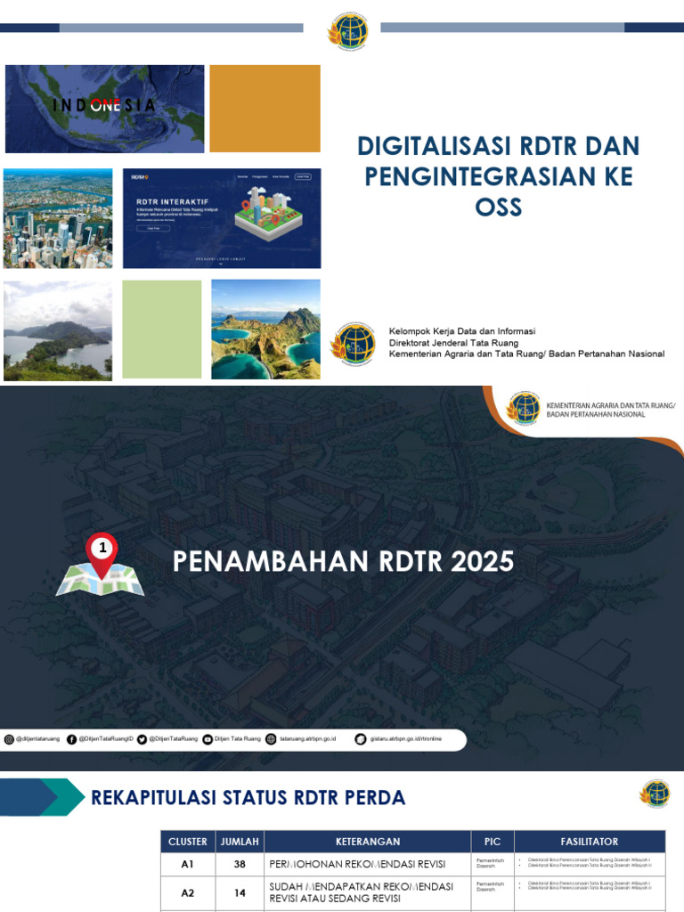 Digitalisasi RDTR dan Integrasi OSS | PDF