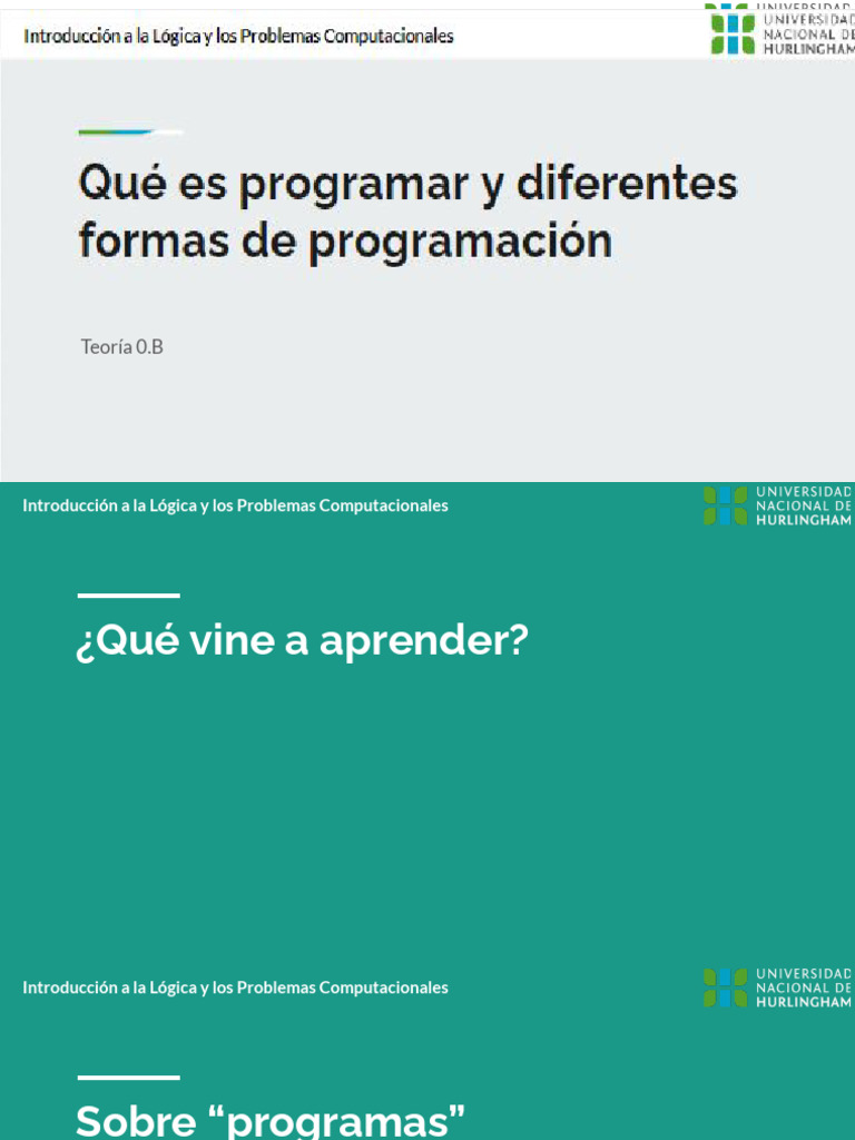 Lógica y Programas Computacionales | PDF | Programación | Programa de ...