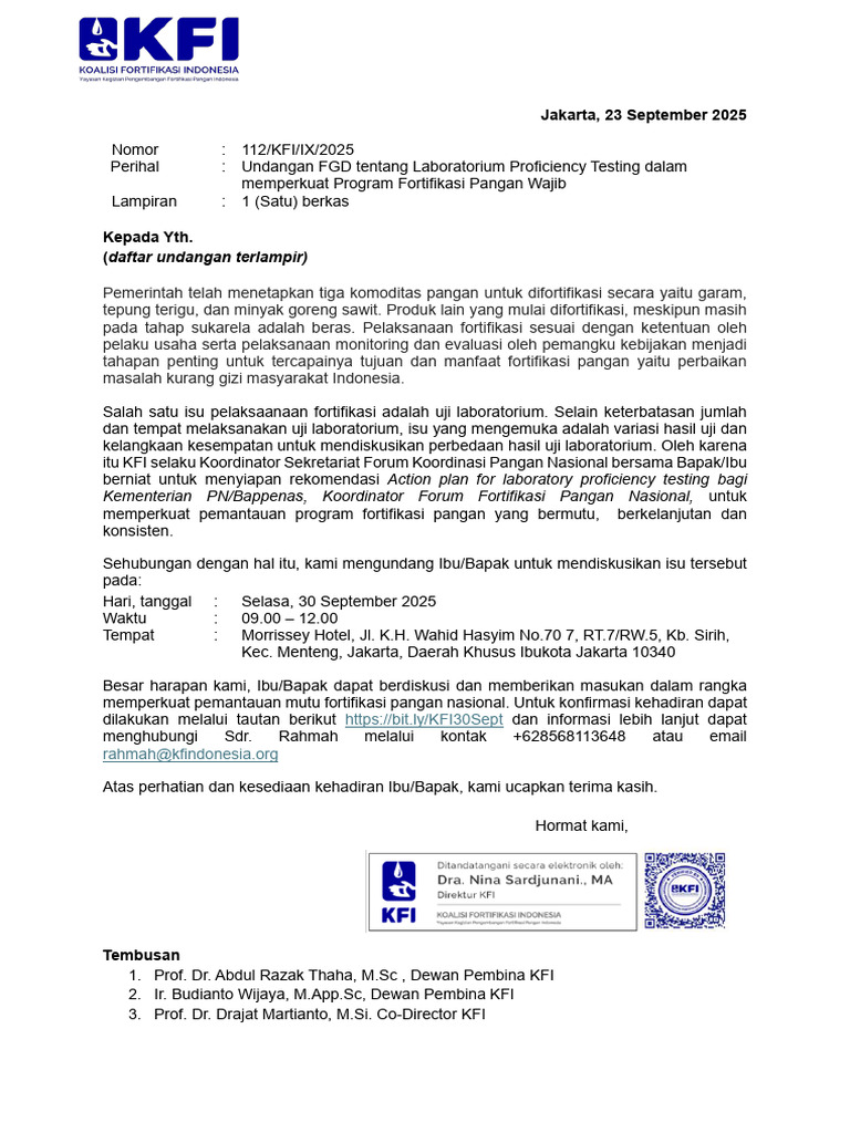 FGD Laboratorium Proficiency Testing Pangan | PDF