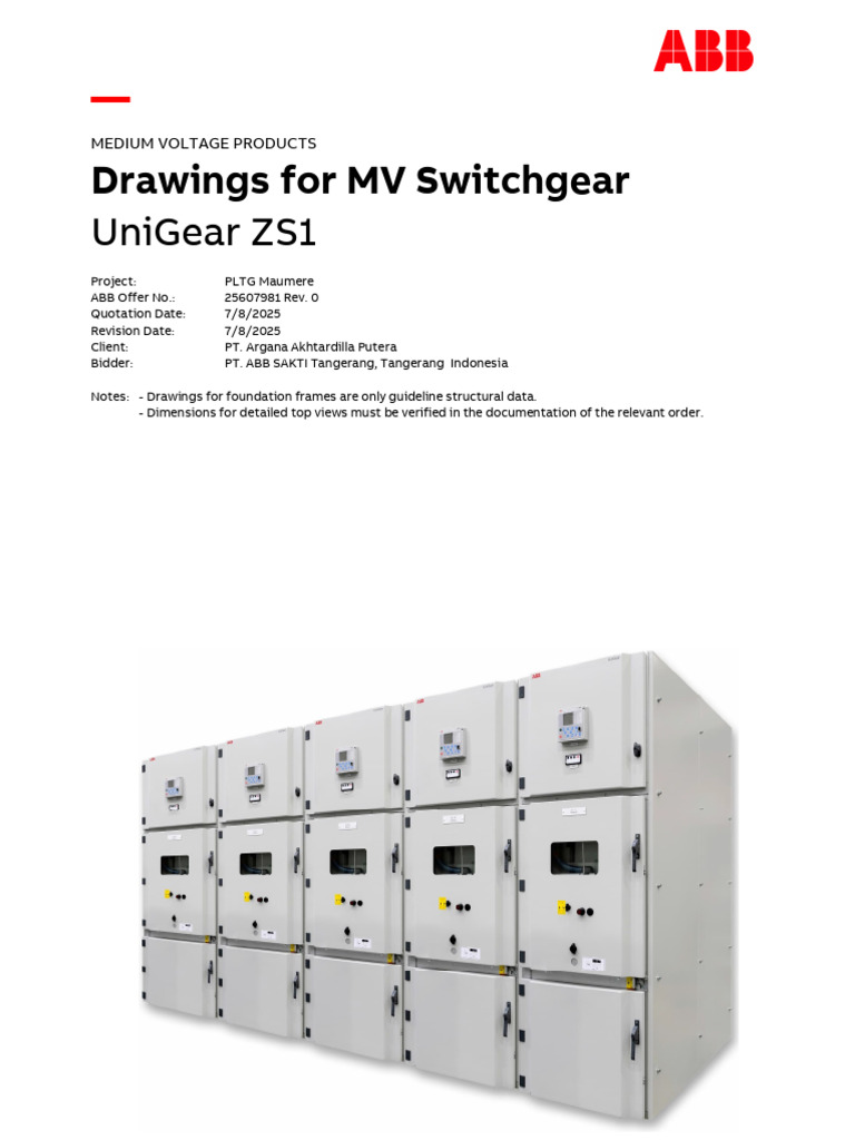 Medium Voltage Switchgear Drawings | PDF | Electrical Engineering ...