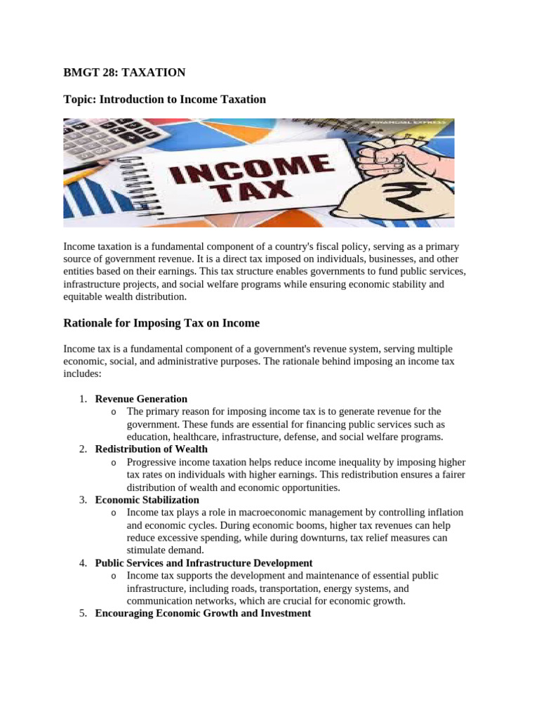 Understanding Income Taxation Basics | PDF | Taxes | Income Tax