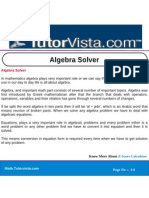 Algebra Solver