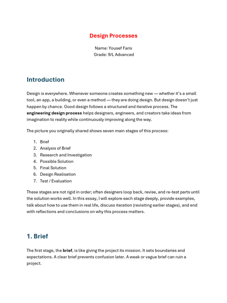 Understanding the Design Process | PDF | Prototype | Engineering Design ...