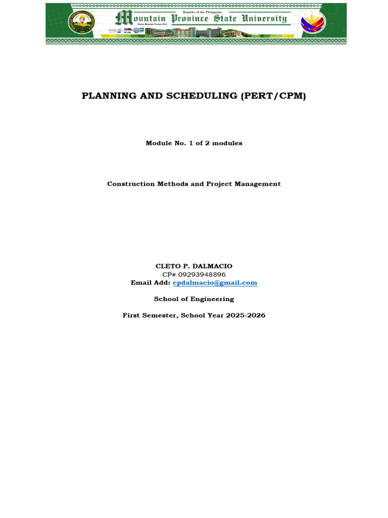 PERT/CPM Project Management Guide | PDF | Project Management | Projects