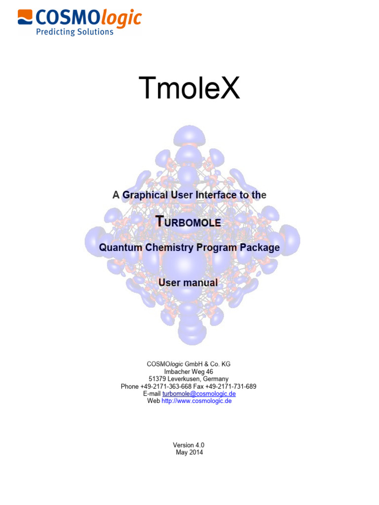 TmoleX User Manual for TURBOMOLE | PDF | 64 Bit Computing | Microsoft ...