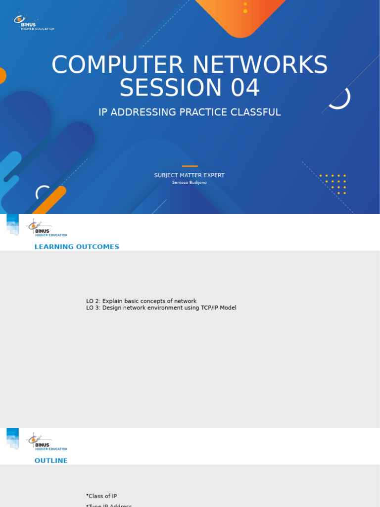 Ses04-Addressing Practice | PDF | Ip Address | Computer Network