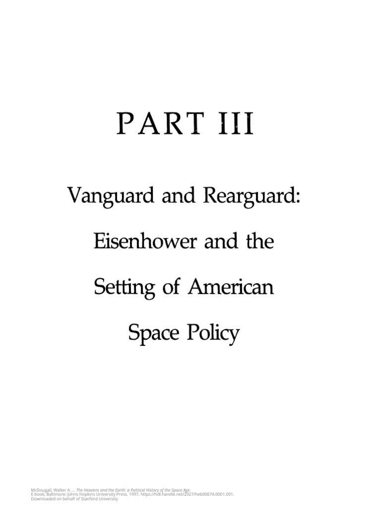 15 PART III Vanguard and Rearguard Eisenhower and The Setting of ...