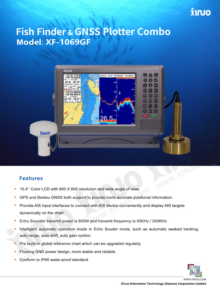 XF-1069GF Fish Finder & Chart Plotter | PDF
