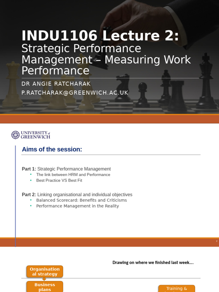 Lecture 2 - Strategic Performance Management | PDF | Employment ...