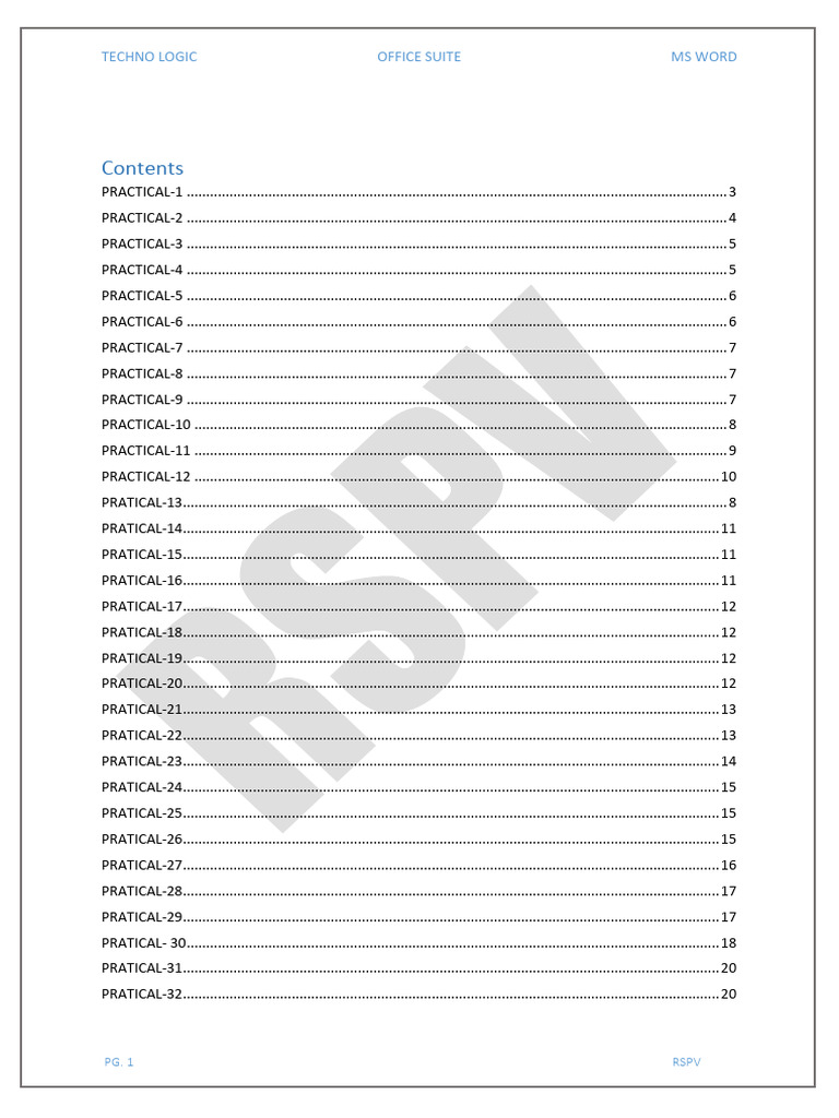 MS Word Practical Exercises Guide | PDF | Microsoft Word | Paragraph