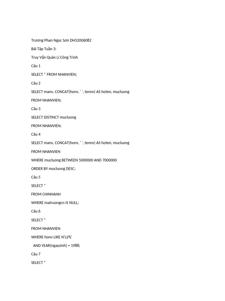 SQL Queries for Project Management and Flights | PDF