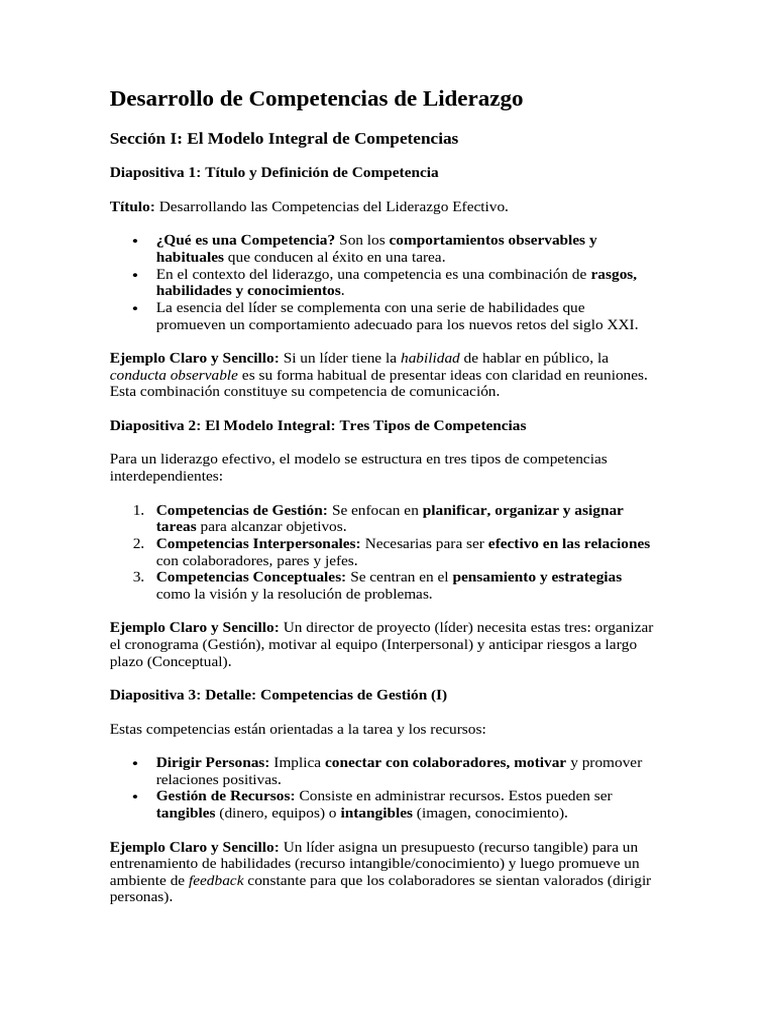 Desarrollo de Competencias de Liderazgo | PDF | Liderazgo | Planificación