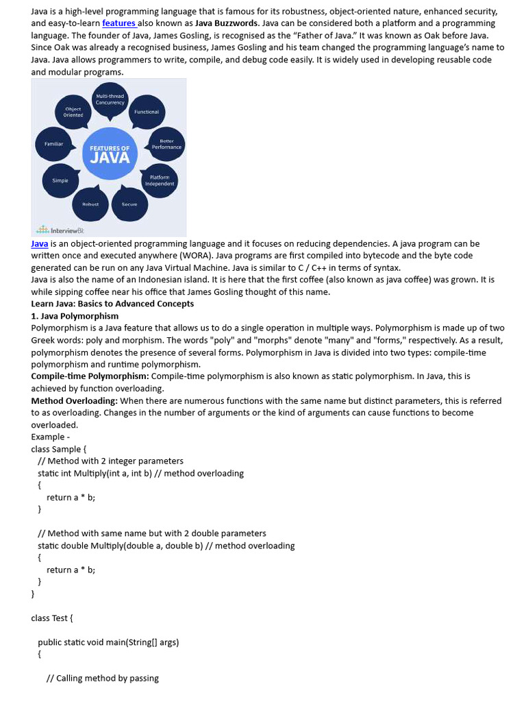 Java Programming: Polymorphism & Multithreading | PDF | Method ...