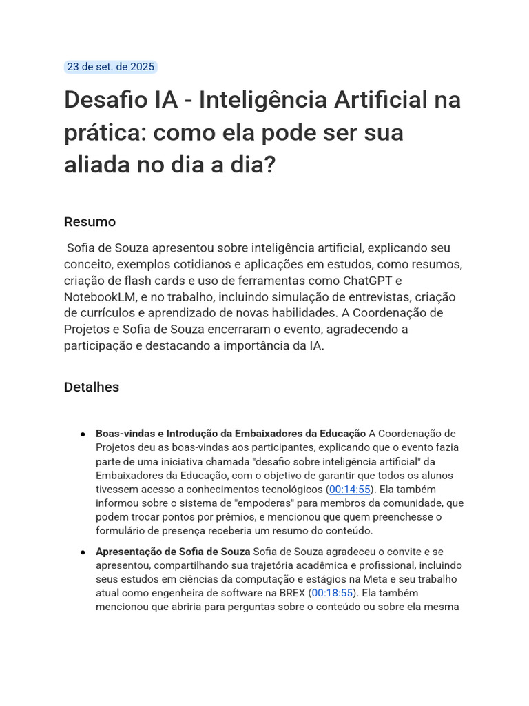 IA no Dia a Dia: Estudo e Trabalho | PDF | Inteligência artificial ...