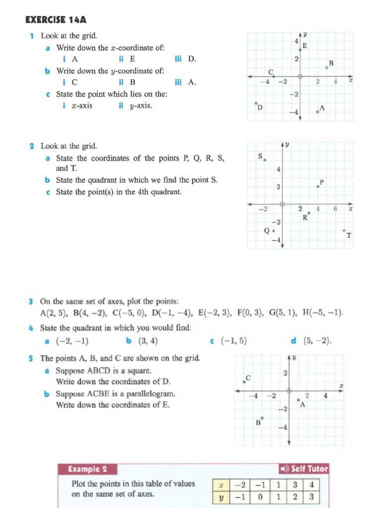 Exercise 14A 14H | PDF