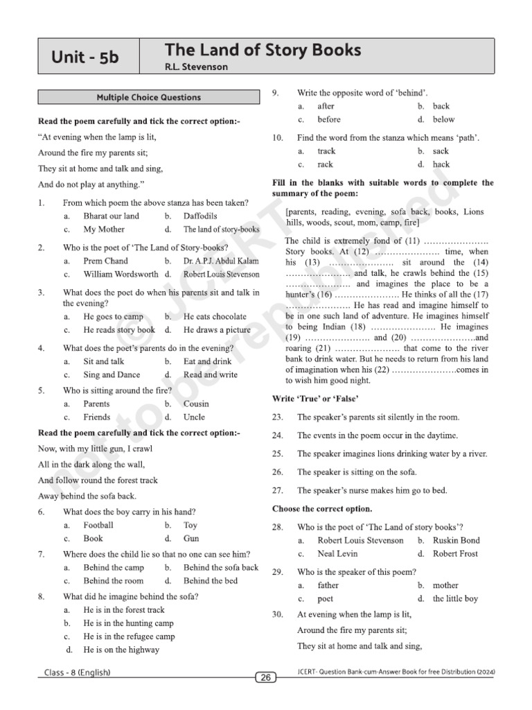 Question Bank Jn8 Eng Daf QB 10 2024-25 e | PDF