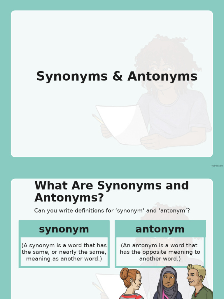 Year 6 Synonyms and Antonyms Guide | PDF | Vocabulary | Lexical Semantics