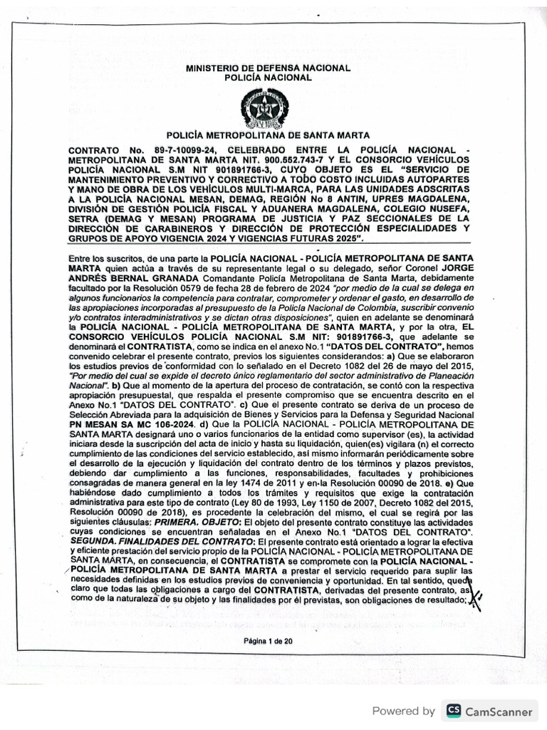 Minuta Del Contrato 89-7-10099-24 | PDF