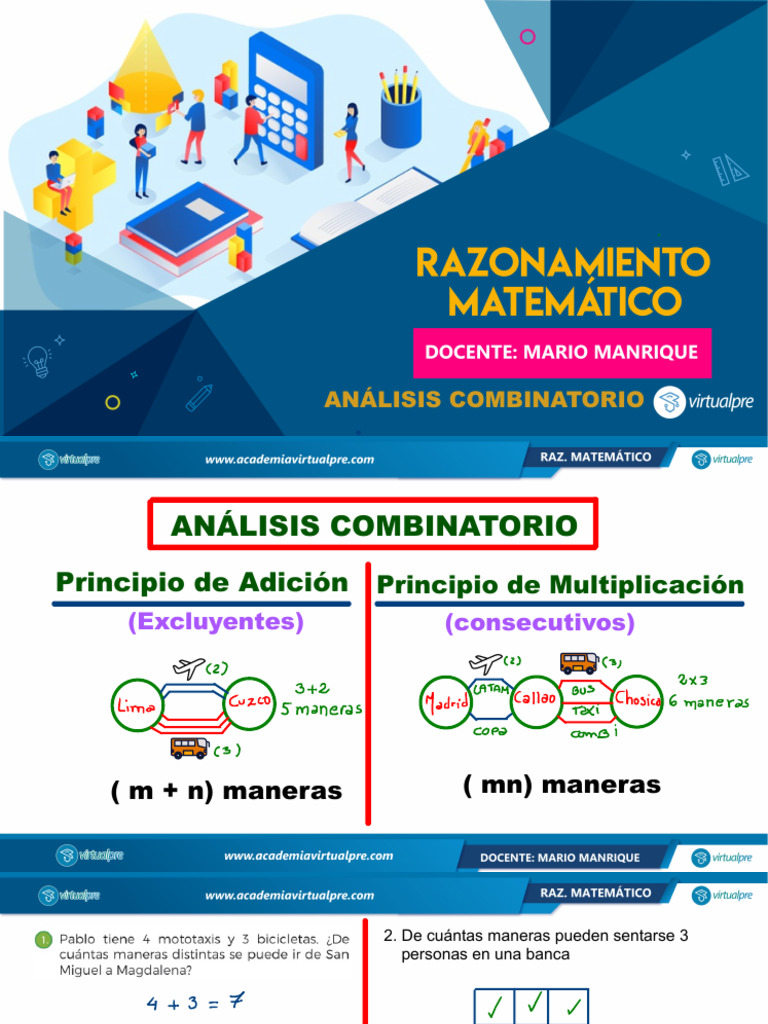 Análisis Combinatorio: Métodos y Ejemplos | PDF