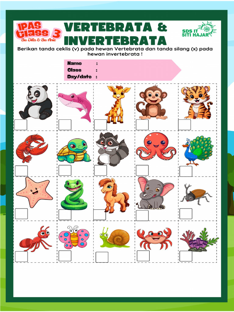 Hewan Vertebrata Dan Invertebrata | PDF