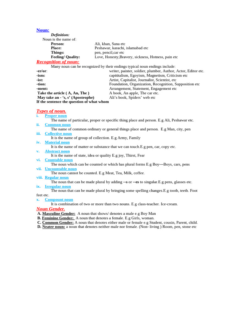 Understanding Nouns, Pronouns, and Verbs | PDF | Verb | Pronoun