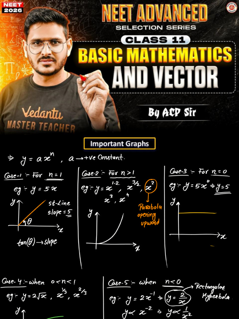Basic Mathematics and Vector | PDF