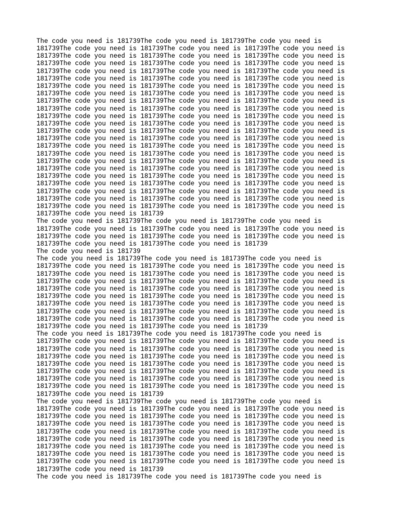 Code 181739 for Access | PDF