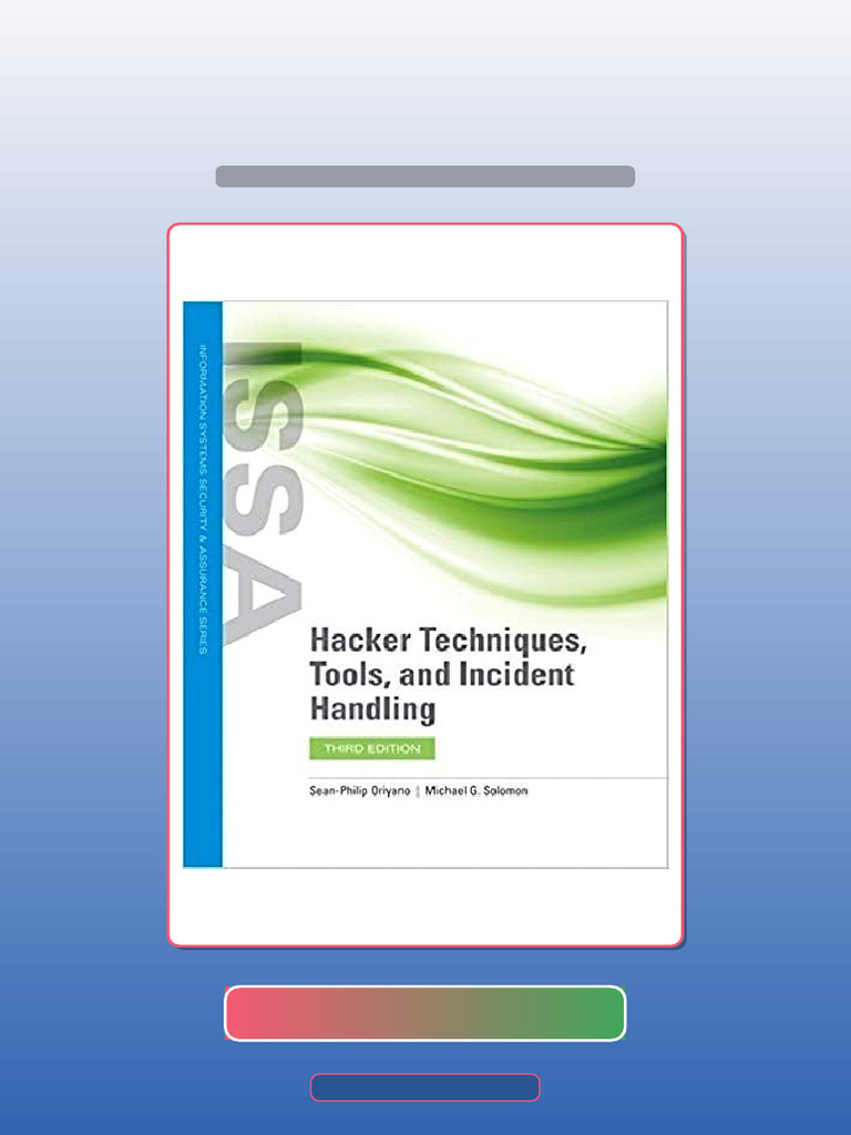 Hacker Techniques Tools and Incident Handling 3rd Edition Get It Now ...