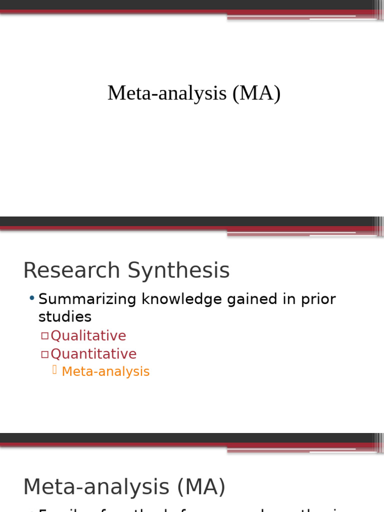 Understanding Meta-Analysis Methods | PDF | Effect Size | Meta Analysis
