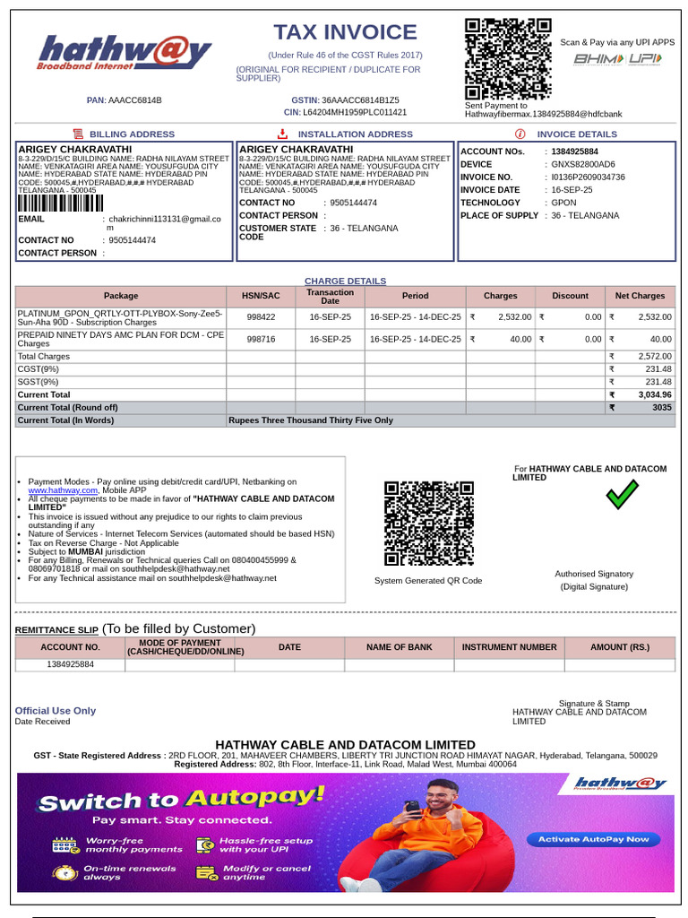 I0136p2609034736 | PDF | Invoice | Payments