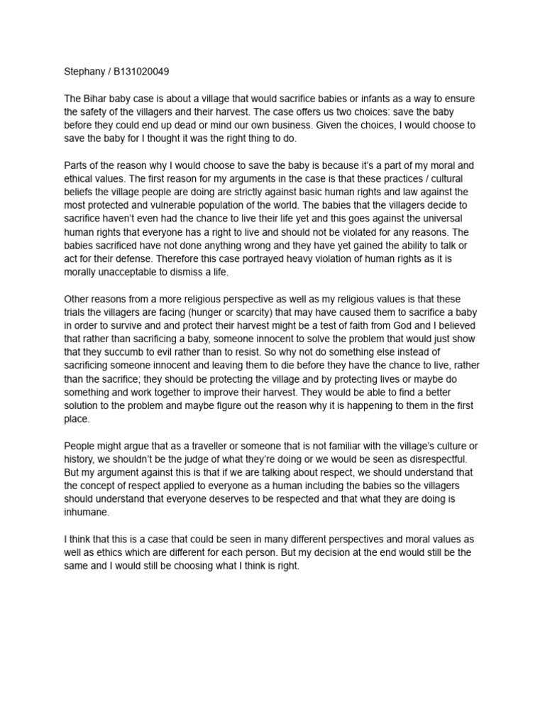 The Bihar Baby Case Position Paper | PDF | Human Rights | International ...