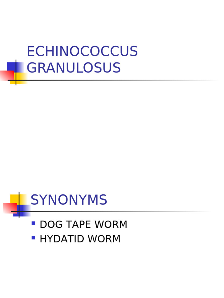 Echinococcus Granulosus Overview | PDF | Medical Specialties