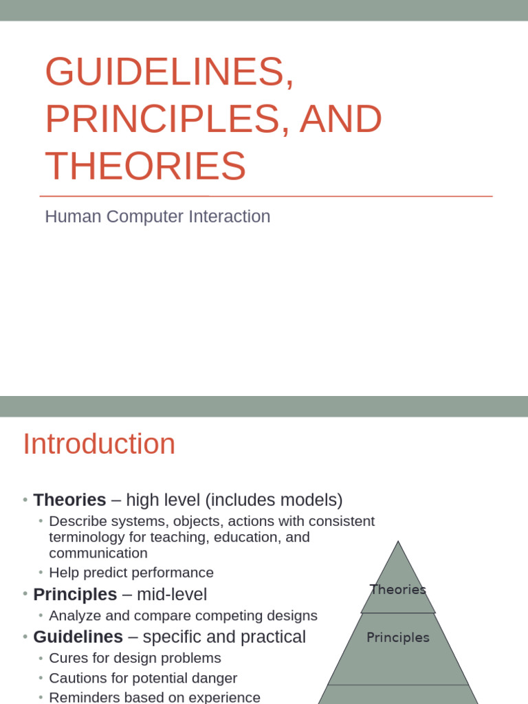 HCI Guidelines, Principles, and Theories | PDF | Usability | Icon ...