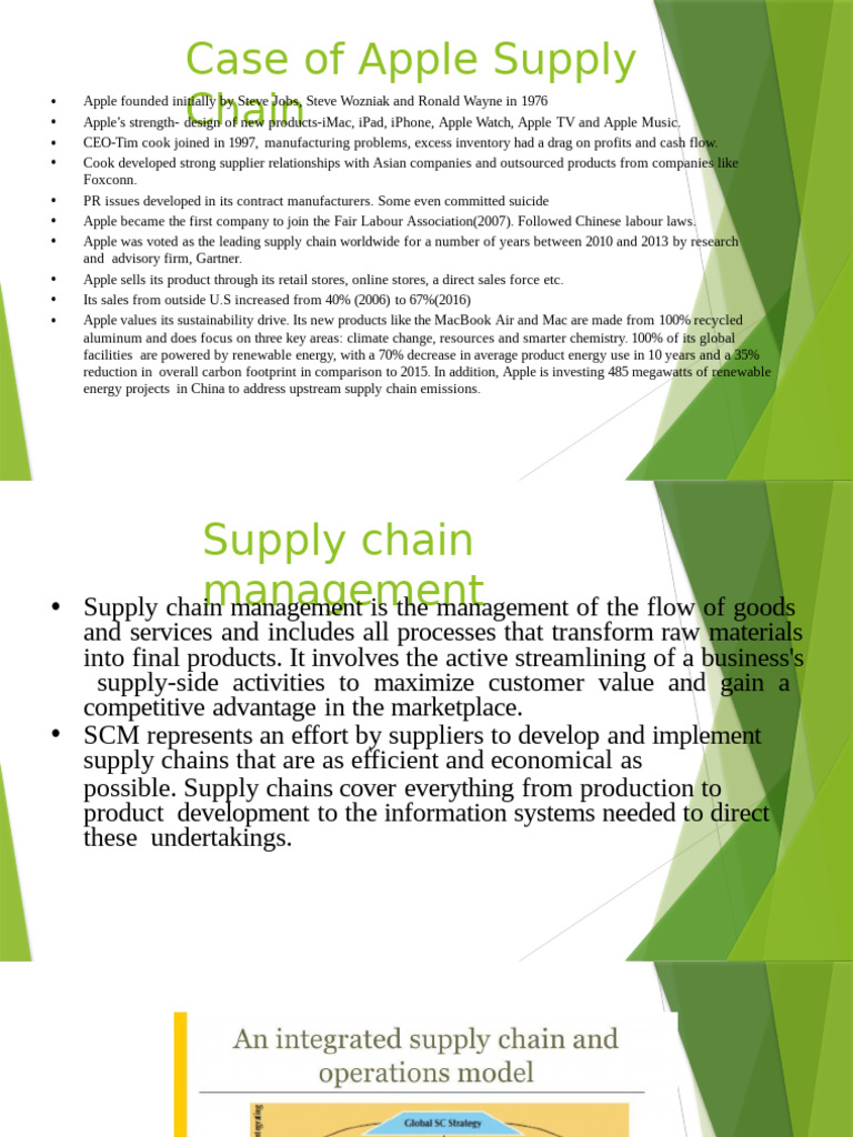 Apple Supply Chain Management Insights | PDF | Apple Inc. | Supply ...