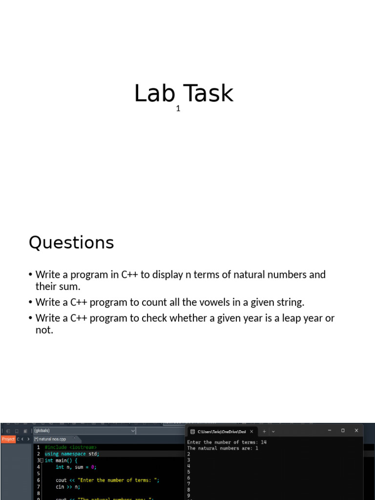 C++ Programming Tasks and Solutions | PDF