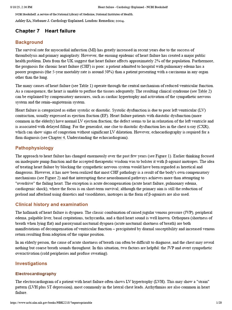 Heart Failure Overview in Cardiology | PDF | Heart Failure | Diastole