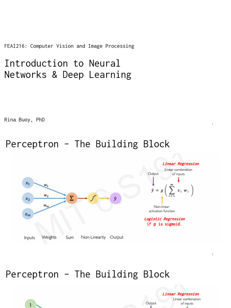 Computer Vision: Neural Networks Guide | PDF | Deep Learning ...